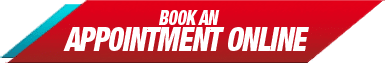 Red and teal banner with the text "Book an Appointment Online" in bold white letters.