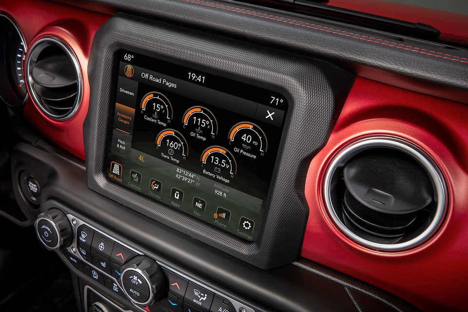 Écran tactile du Jeep Wrangler 2023