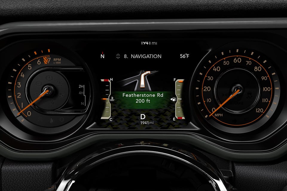Compteur de vitesse du Jeep Wrangler 2024