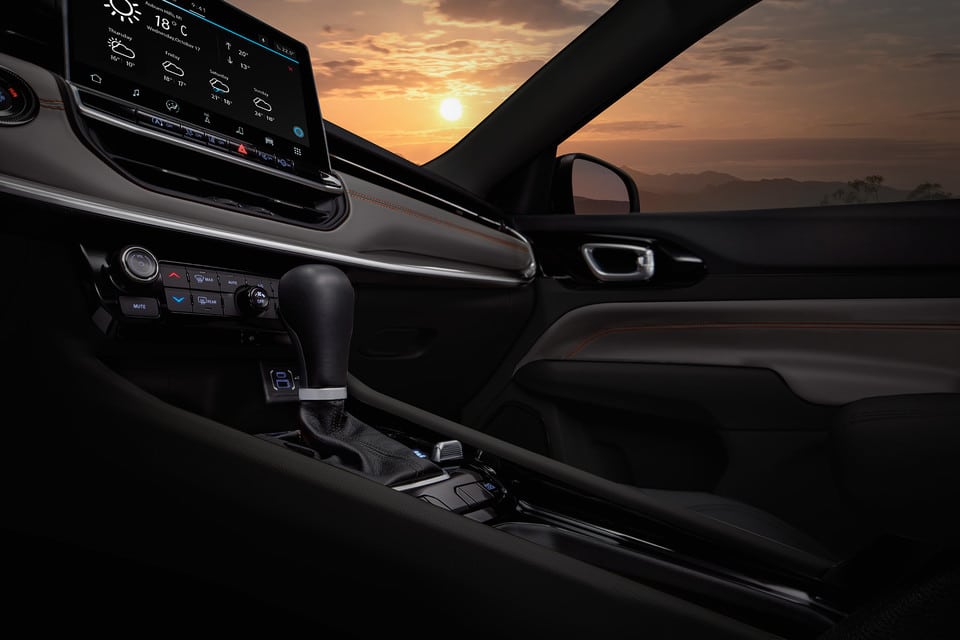 Vue intérieure avant du Jeep Compass 2024