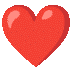 Émoji cœur rouge avec une texture en pointillé.