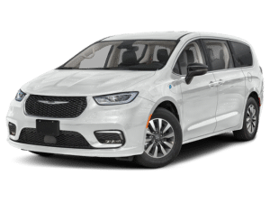 Minivan blanche au design épuré et aux caractéristiques modernes, vue de trois quarts avant.
